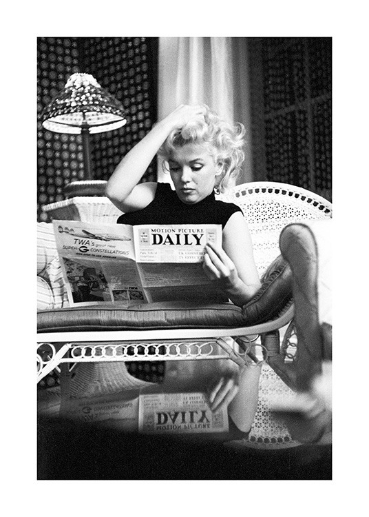 Marilyn Monroe Reading Affiche