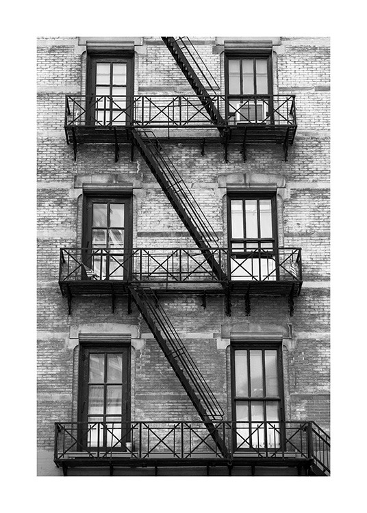 NY Fire Escape Poster