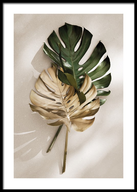 Gold Monstera No1 Poster / Monsteras bei Desenio AB (13667)