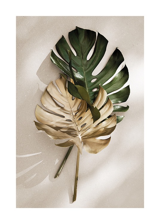 Gold Monstera No1 Poster / Monsteras bei Desenio AB (13667)