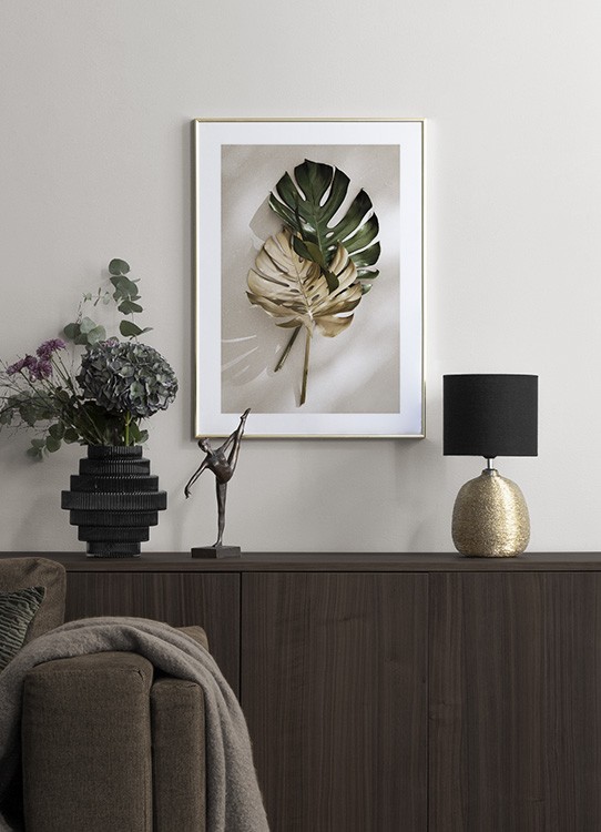 Gold Monstera No1 Poster / Monsteras bei Desenio AB (13667)