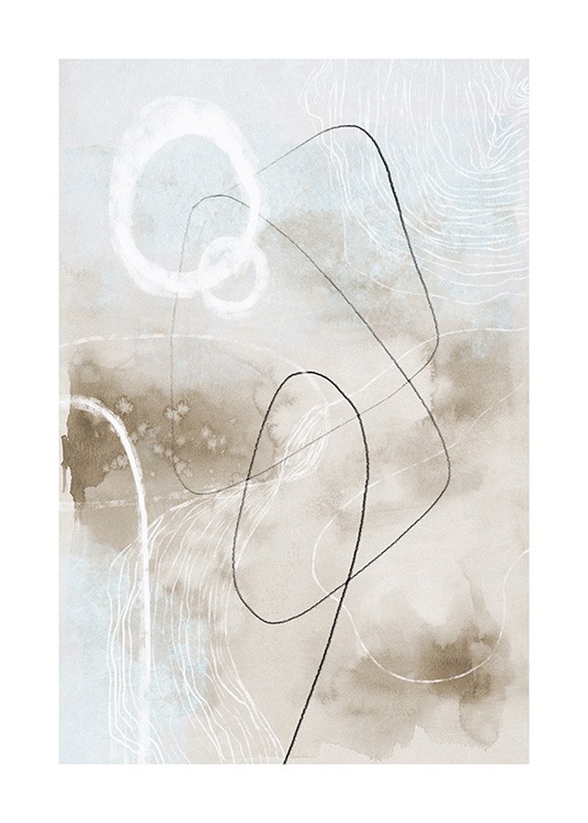 Soft Abstract Lines No2 Poster / Arte astratta presso Desenio AB (13676)