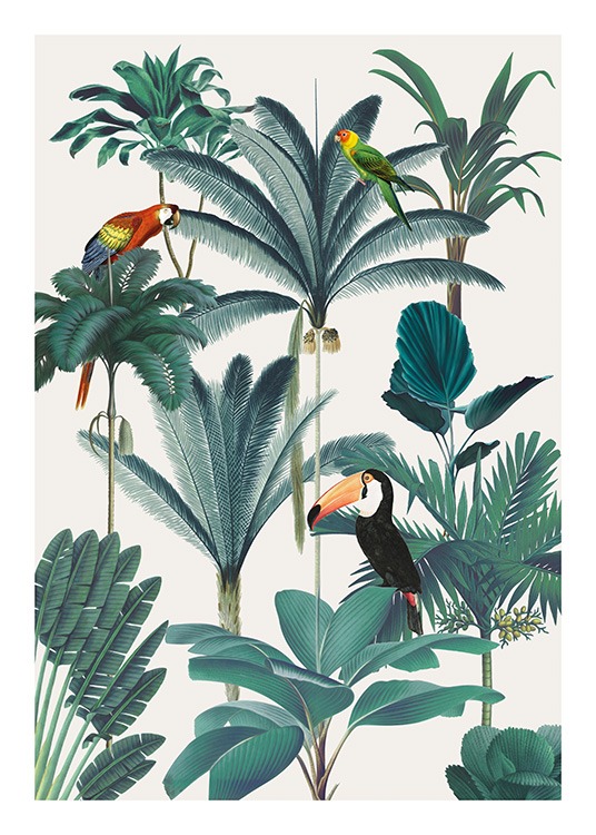 Royal Botanical Birds Poster