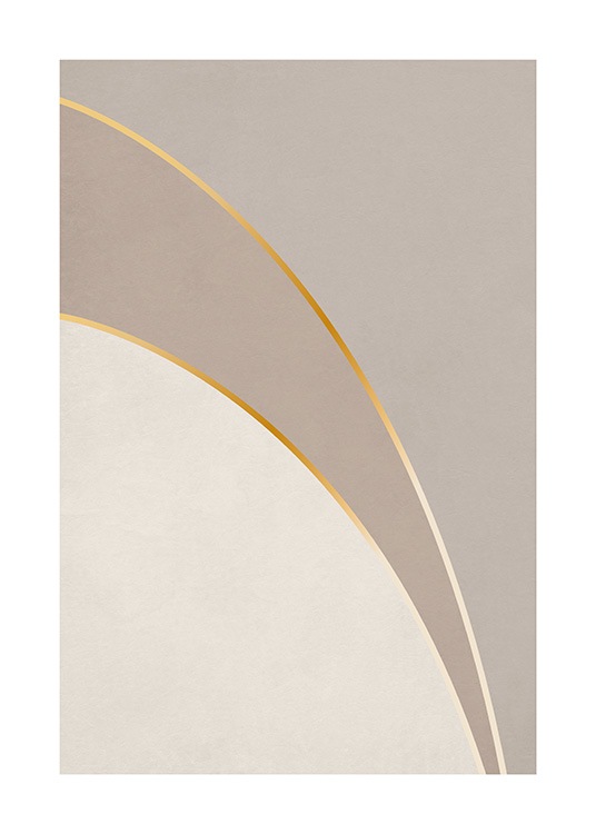 Graphic Golden Curves Affiche
