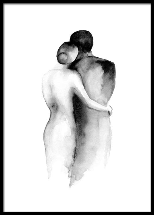 Watercolor Embrace Poster / Aquarelle bei Desenio AB (13852)