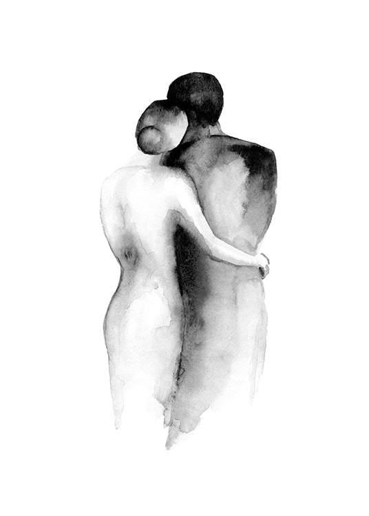 Watercolor Embrace Poster / Aquarelle bei Desenio AB (13852)