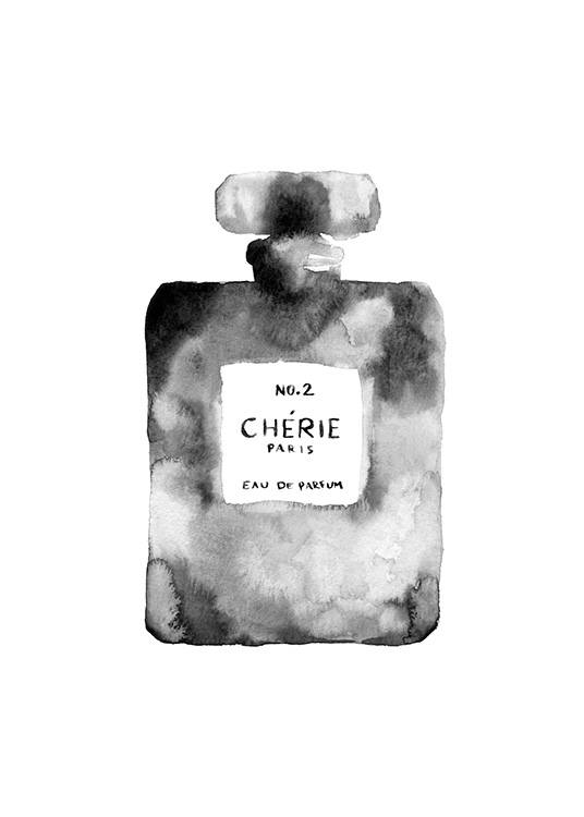 Watercolor Perfume Bottle Poster