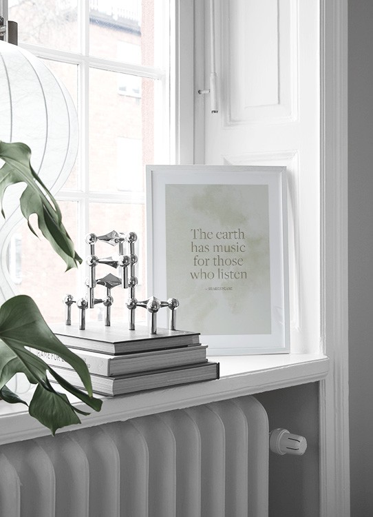 The Earth Has Music Affiche Citation De Shakespeare Desenio Ch