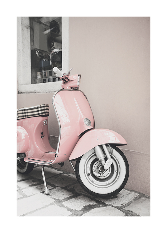 Pink Scooter Poster