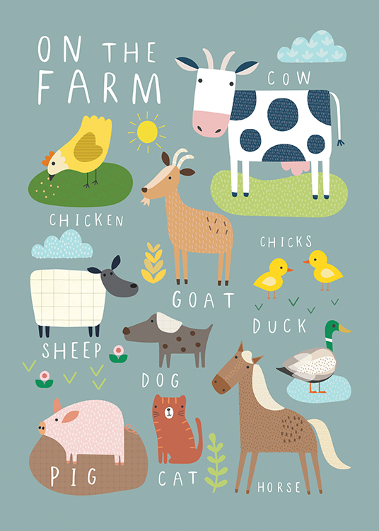 On The Farm Poster