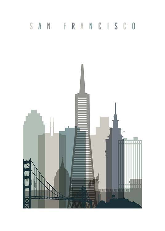 San Francisco Skyline Affiche