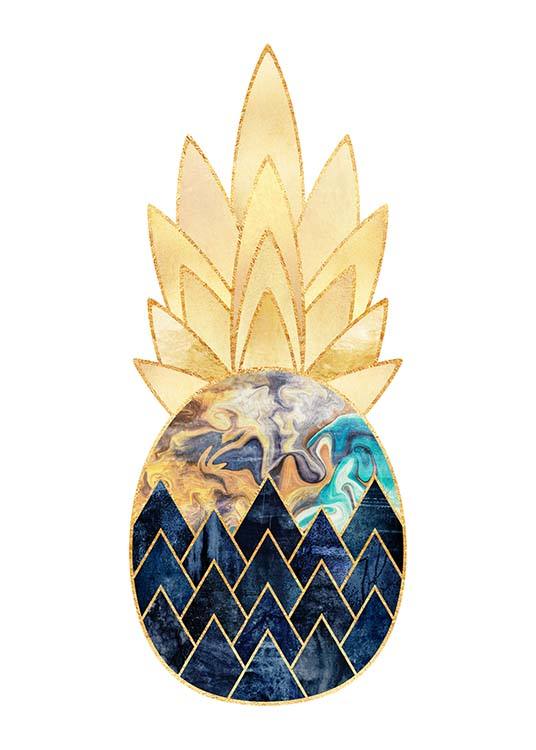 Graphic Pineapple 1 Affiche