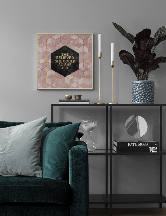 She Believed She Could So She Did Poster / Grafica presso Desenio AB (2378)