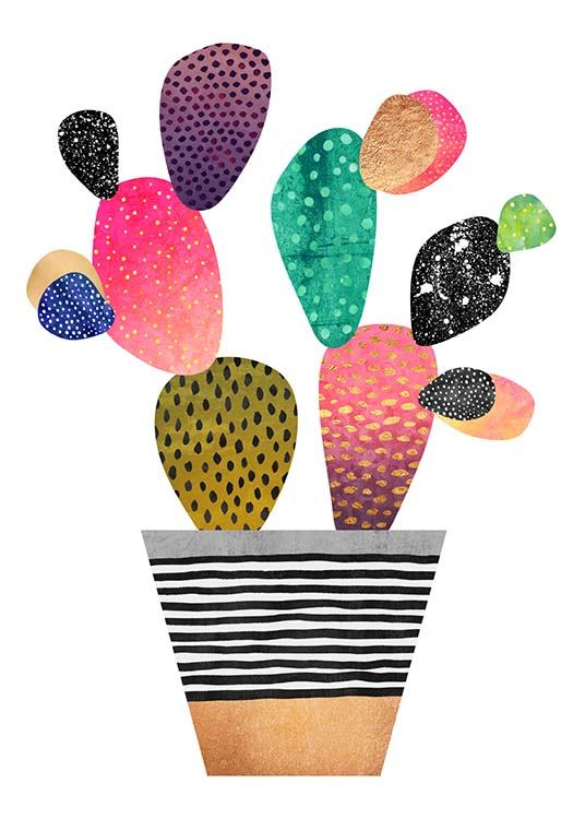 Happy Cactus Poster