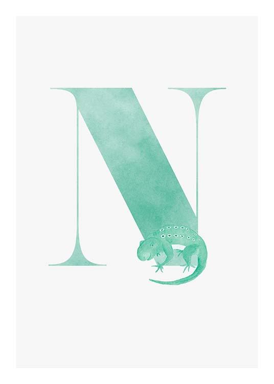 Alphabet N Poster