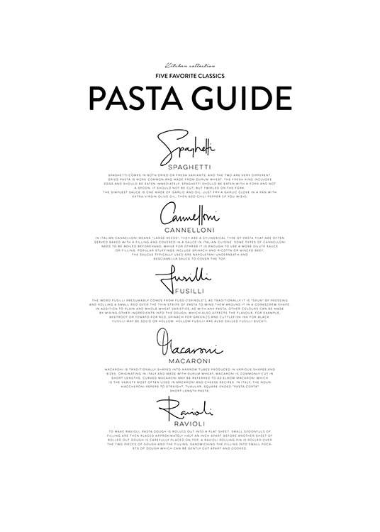Five Pasta Classics Affiche