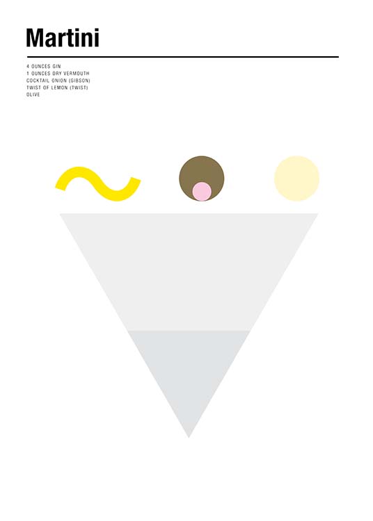 Martini Recipe Poster