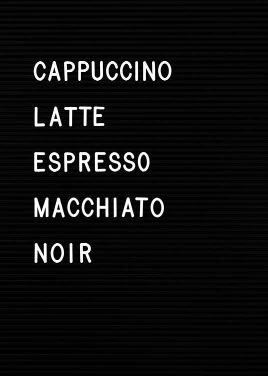Coffee Chart Affiche