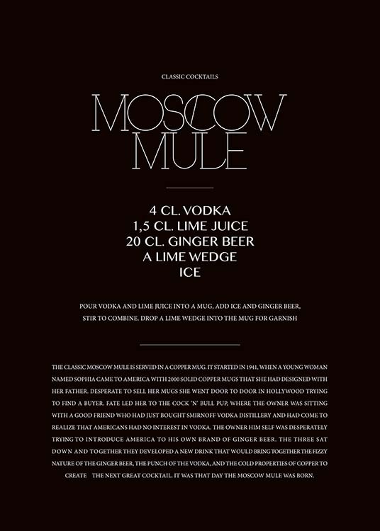 Classic Moscow Mule Affiche
