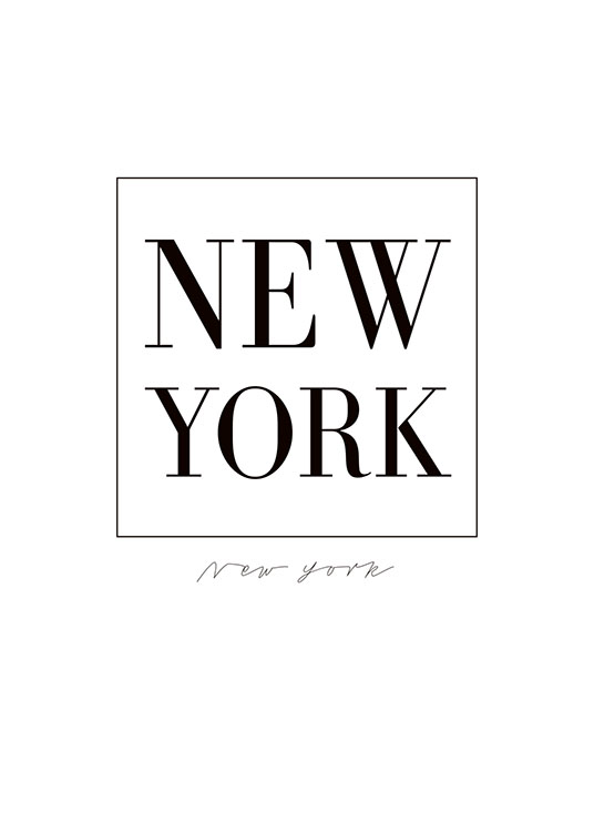 Affiche Noir Et Blanc Avec Texte New York Desenio Ch