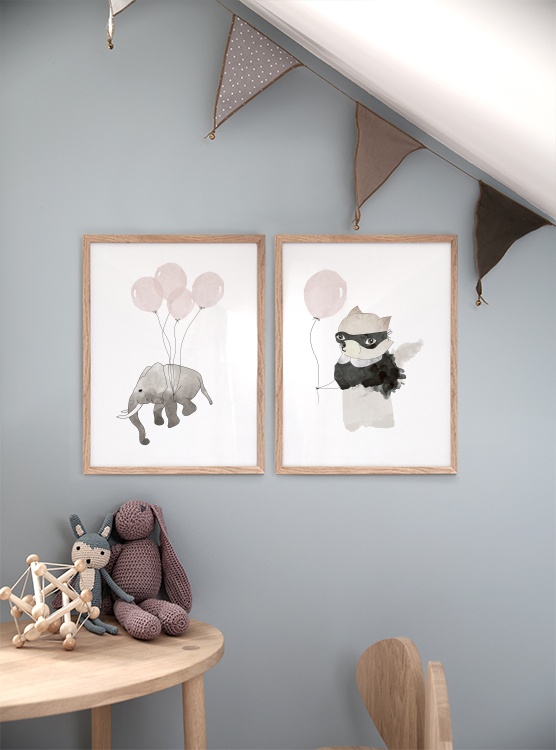 Elephant Pink, Posters / Posters pour enfants chez Desenio AB (7780)