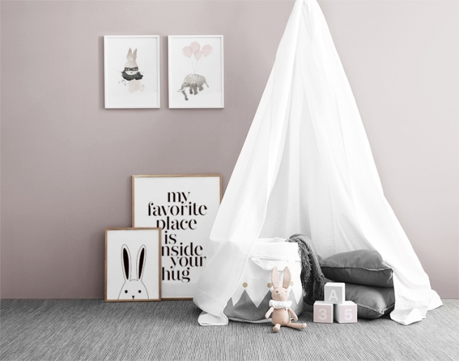 Elephant Pink Poster / Quadri per  bambini presso Desenio AB (7780)