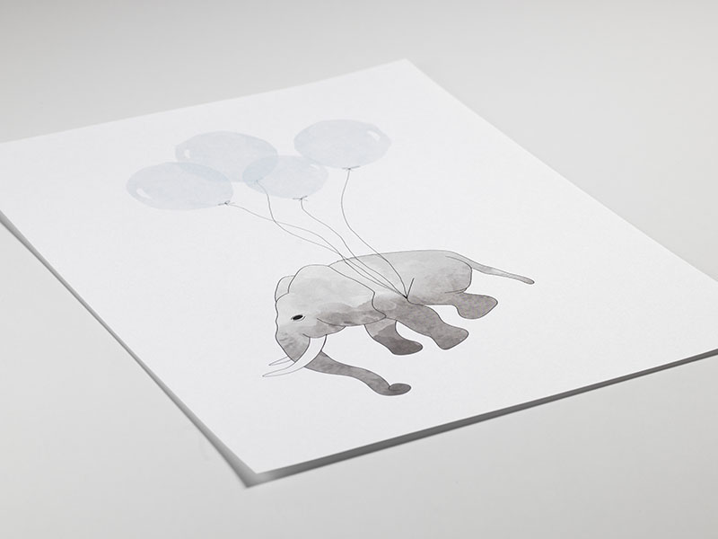 Elephant Blue, Poster  / Kinder bei Desenio AB (7781)