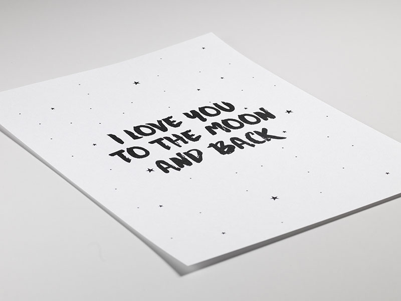 Moon And Back Poster / Quadri per  bambini presso Desenio AB (7786)