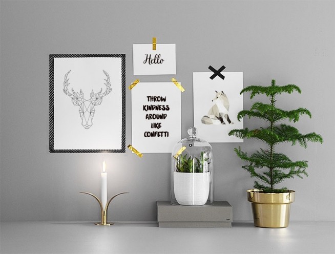 Geometric Deer, Poster / Kinder bei Desenio AB (7845)