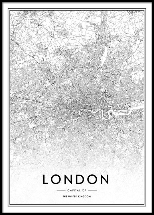 London Poster / Schwarz-Weiss bei Desenio AB (8126)
