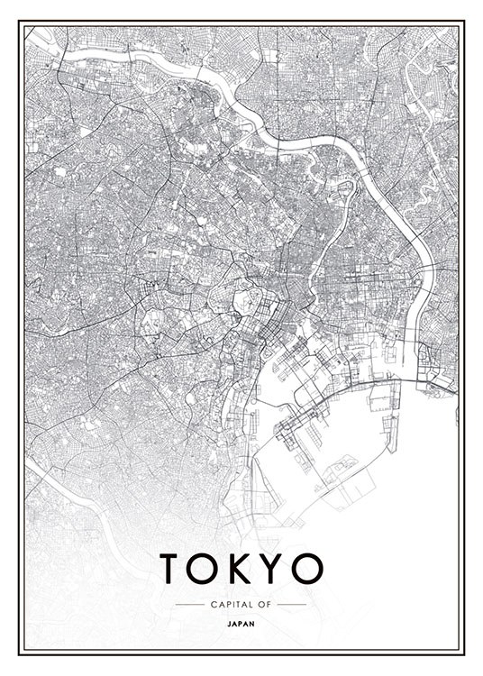Tokyo Poster / Bianco e nero  presso Desenio AB (8135)