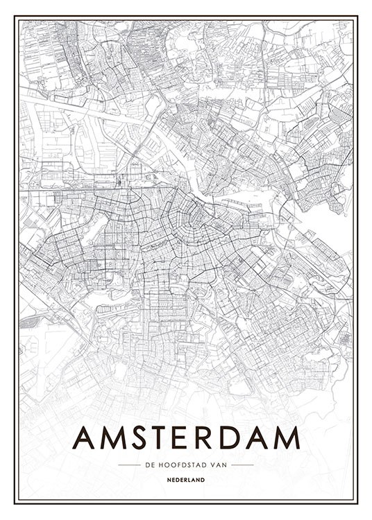 Amsterdam Map, Poster