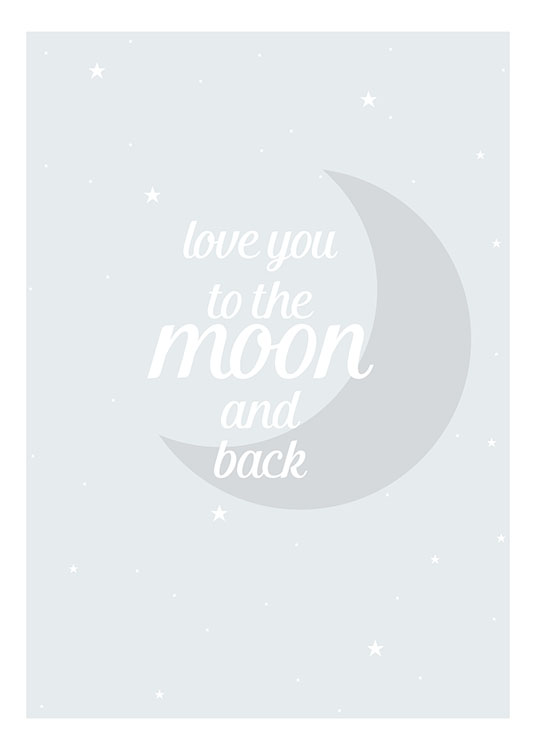 Moon And Back Blue, Affiche
