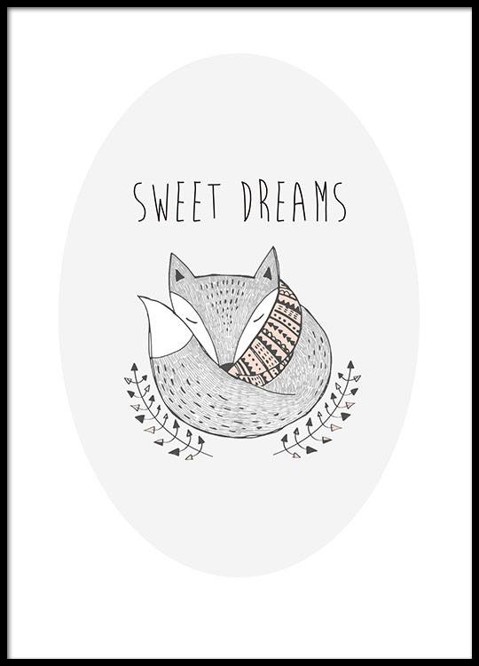 Sweet Dreams, Affiches / Posters pour enfants chez Desenio AB (8554)