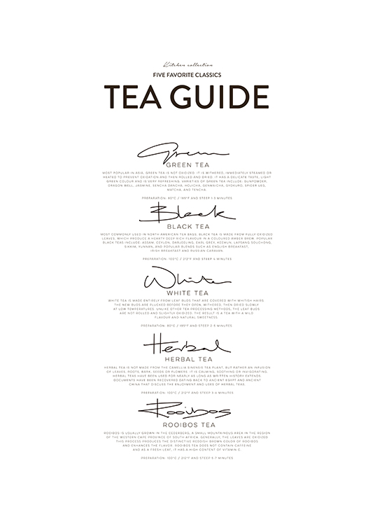 Five Tea Classics, Affiches