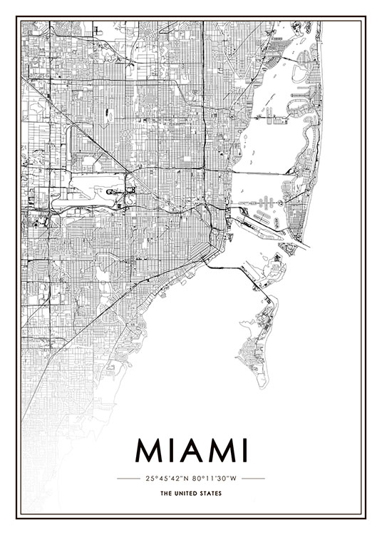 Miami Map Poster