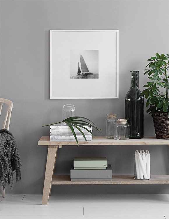 Sailboat Affiche / Noir et blanc chez Desenio AB (8909)