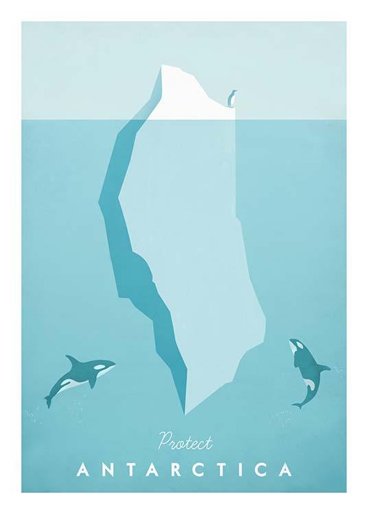 Antarctica Travel Poster