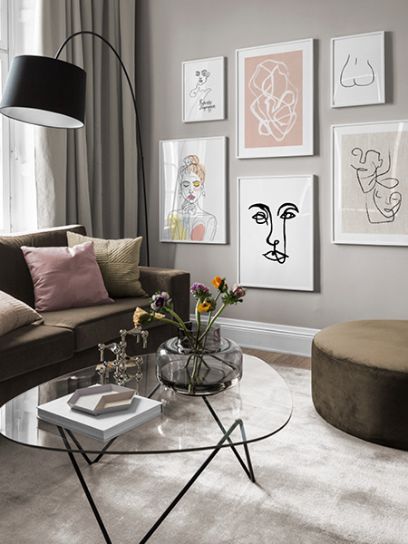 Poters eleganti, classici con illustrazioni moderne