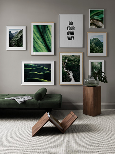 Affiches nature Desenio. Images représentants des paysages, des montagnes et des mers.